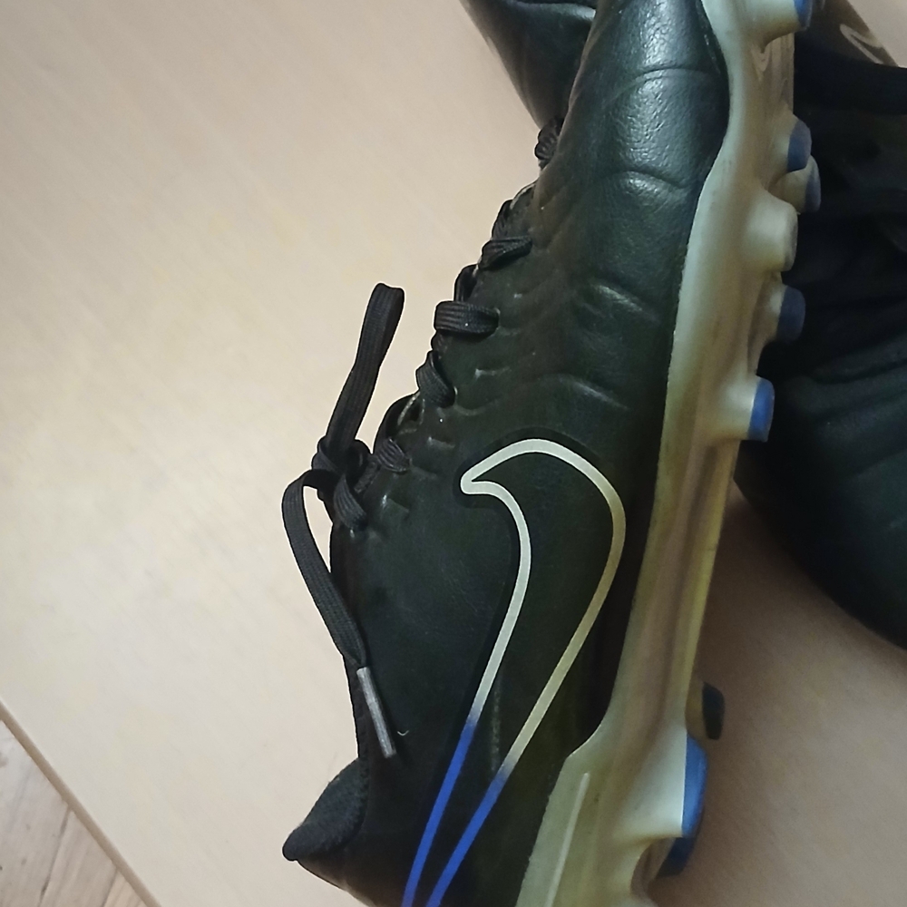Nike Black and Blue Soccer Cleats